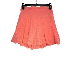 Bobbe Active Varsity Skort Size XS Orange Pink Stretch Built in Shorts Sporty